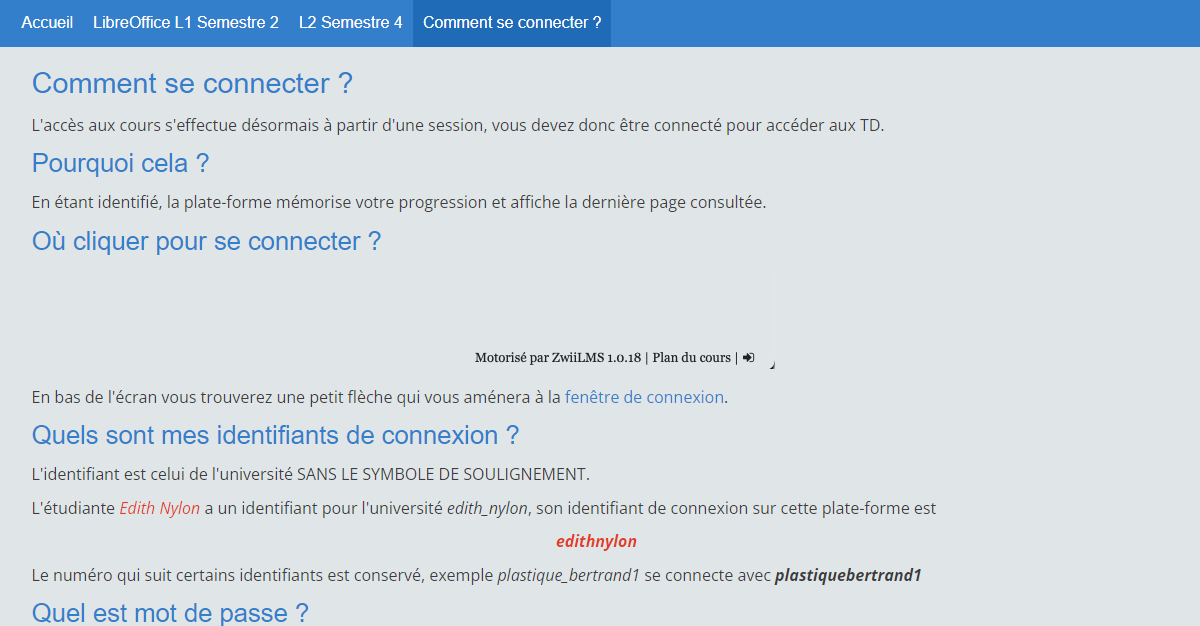 Copie d'écran du script ZwiiCampus